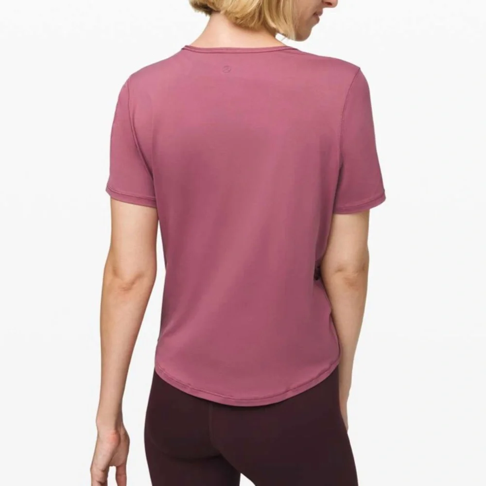LULULEMON Plumful Do The‎ Daily Short Sleeve Silverescent Active Top Shirt Sz 12